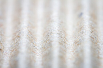 Extreme close up of corrugated cardboard