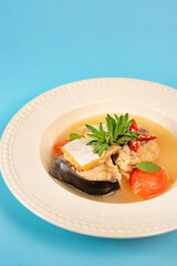 Thai spicy seafood soup