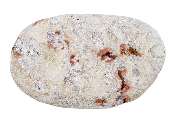 Top view of single gray pebble