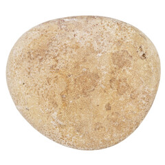 Top view of single gray pebble