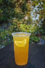 fresh orange juice with soda