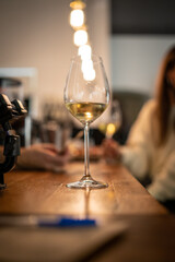 wine tasting in a tapas bar
