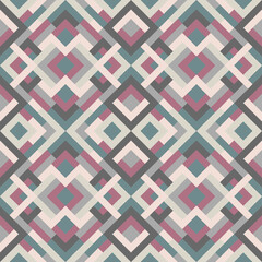 Abstract seamless geometric pattern in vector. Simple colorful texture. Background in violet anf green colors
