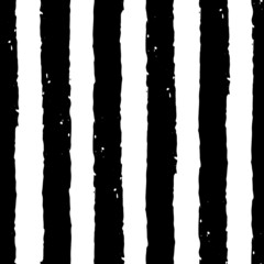 Vector rough black stripes white seamless pattern