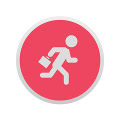 Businessman Running - Sticker