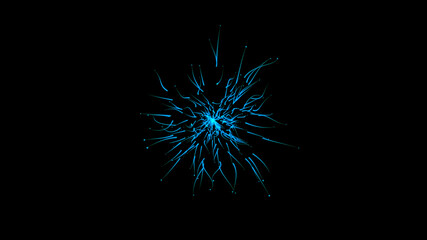 abstract minimalistic black background with chaotic particles 8k.  3d rendering