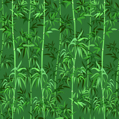 Seamless pattern with bamboo branches. Minimalism, interior design, fabric. Vector.