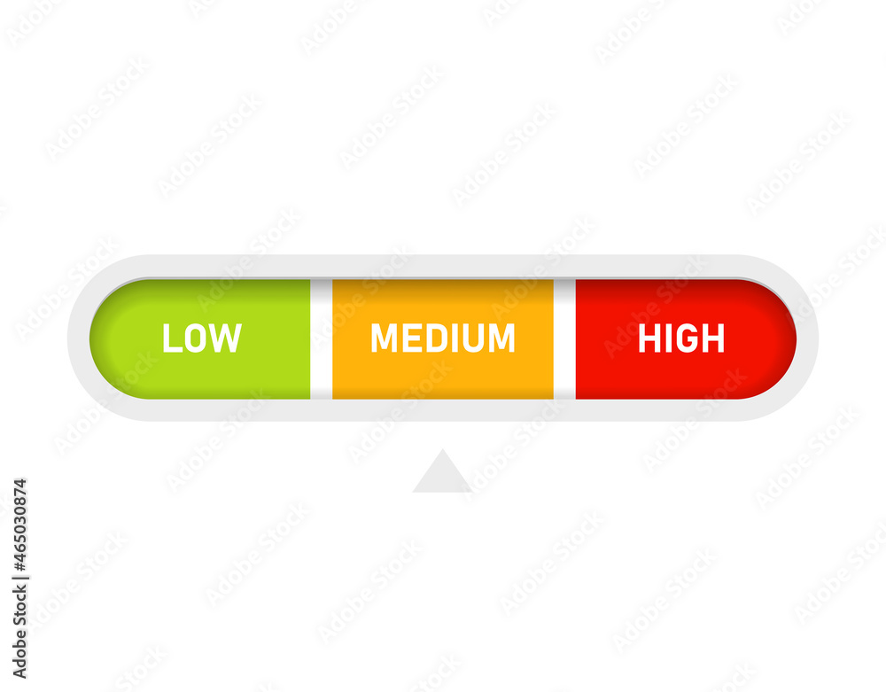 Canvas Prints low medium high level horizontal bar icon. clipart image isolated on white background