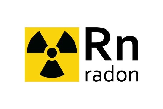 Radon gas sign. Clipart image isolated on white background