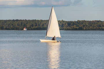 Teenager on the yachts.