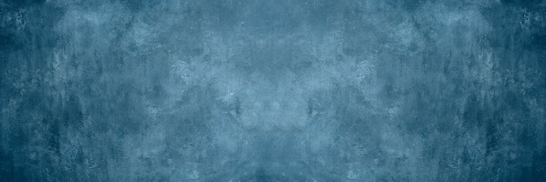 Dramatic blue shades painted canvas background