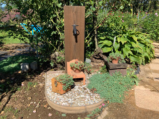 Flowers in autumn flower park