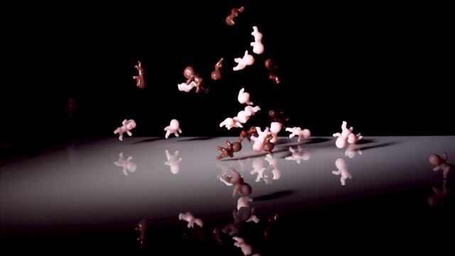 Babies falling on Black Population decreasing birth rate, Overpopulation problem