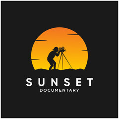 silhouette sunset documentary premium vector