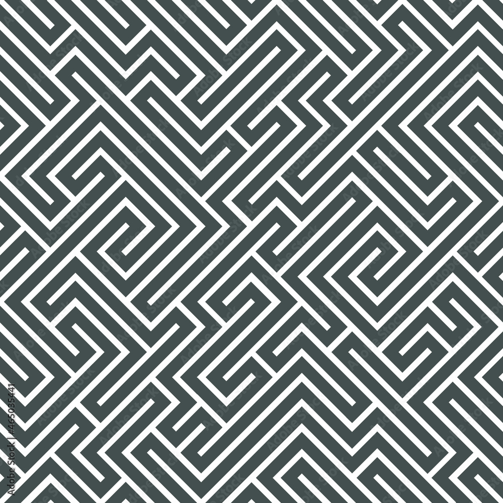Poster abstract seamless line maze pattern. labyrinth background. geometric irregular backdrop. vector.