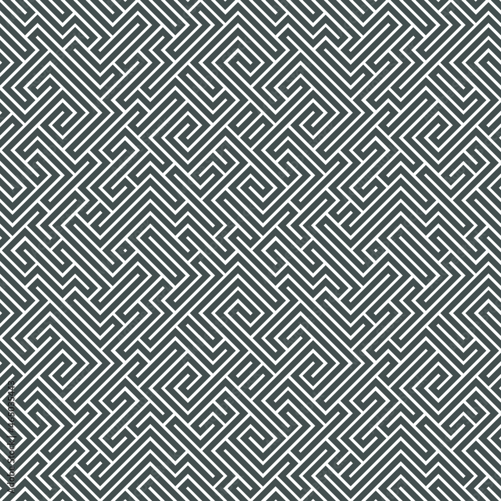 Poster abstract seamless line maze pattern. labyrinth background. geometric irregular backdrop. vector.