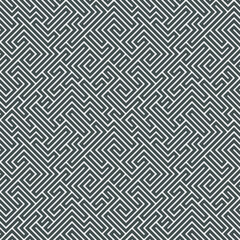 Abstract seamless line maze pattern. Labyrinth background. Geometric irregular backdrop. Vector.