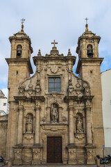 Fototapeta na wymiar View of the Church of San Jorge in the city of A Coruna, in Galicia, Spain
