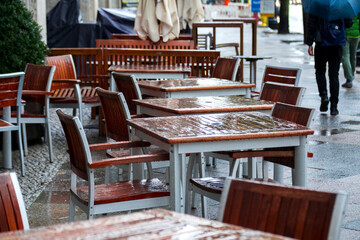 Germany, Berlin, street, outdoor cafe