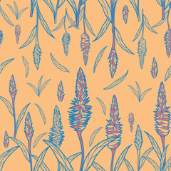 Fototapeta premium Surface pattern design. Great for retro summer fabric, scrapbooking, gift wrap, and wallpaper design projects.