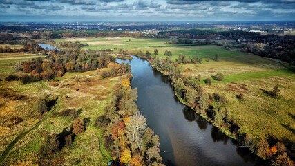 Odpoczynek, rzeka dron z drona © Piotr