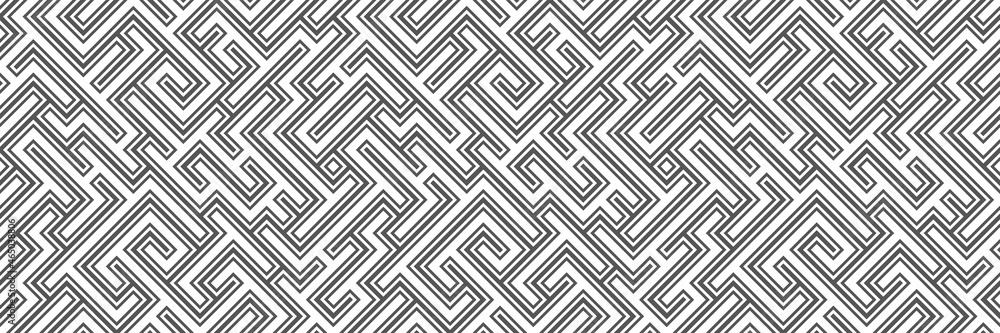 Poster abstract line maze pattern. labyrinth background. geometric backdrop.