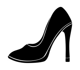 High heeled shoe icon, vector illustration