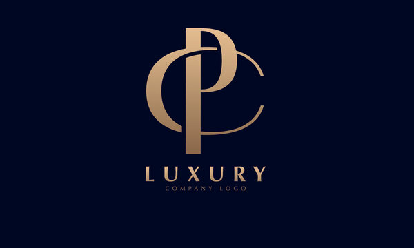 Alphabet PC or CA luxury initial letters brand monogram logo template
