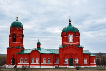 Fototapeta na wymiar Orthodox Church of the Nativity of the Virgin in Tula