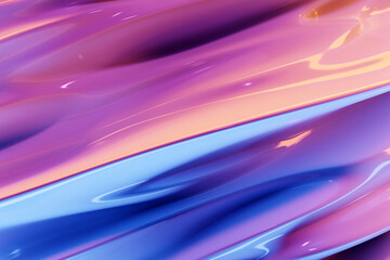 3d Illustration  rows of blue and pink line  .Geometric background,  pattern.