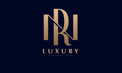 Alphabet RN or NA luxury initial letters brand monogram logo template