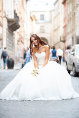 Perfect european bride wedding day