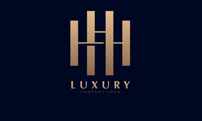 Alphabet HH or HA luxury initial letters brand monogram logo template