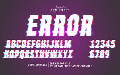 editable text effect - error glitch  premium free download