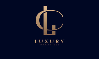 Alphabet LC or CA luxury initial letters brand monogram logo template