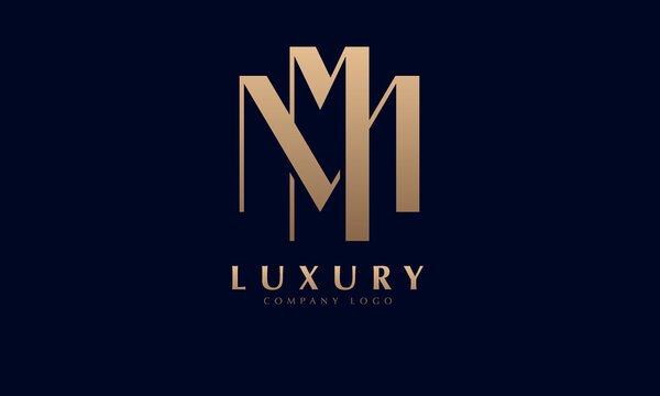 Premium Vector  Letter mm logo monogram double m logo,luxury logo
