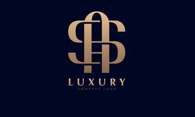 Alphabet AS or SA luxury initial letters brand monogram logo template
