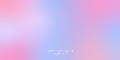 Vector abstract colorful background blurred gradient pastel colors palette for wallpaper. Soft gradient in blue, purple, cyan and pink