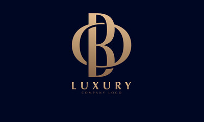 Alphabet BO or OA luxury initial letters brand monogram logo template