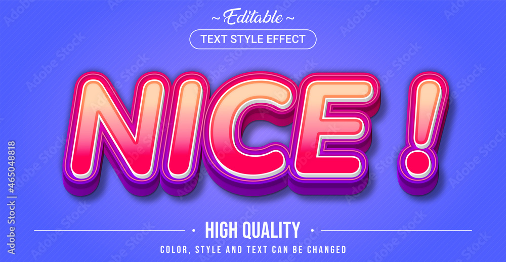 Aufkleber editable text style effect - nice text style theme.
