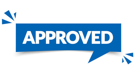 Vector Illustration Approved Speech Bubble Label