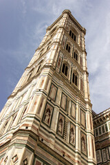 Giotto's Bell Tower at the Cathedral of Florence (Duomo di Firenze) on a summer day, Tuscany, Italy