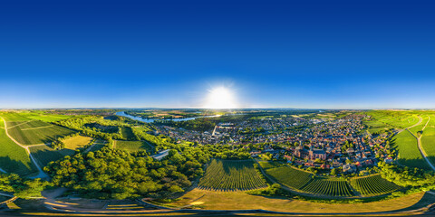 Oppenheim, Rhine River, Germany, 360° x 180° airpano