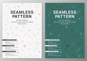 Creative seamless patterns and sample poster image. You can custmize the color and size of the pattern.