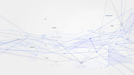 Cluster analysis polygons plexus structure business presentation, computer intelligent technologies, digital analytics of big data concept information artificial neural network, vector illustration