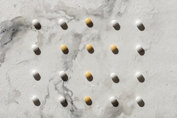 Pattern of pills on the table. Marble surface. Medicines. Stop COVID.