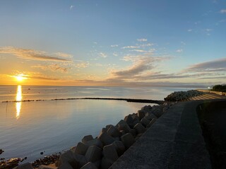 sunset on the beach