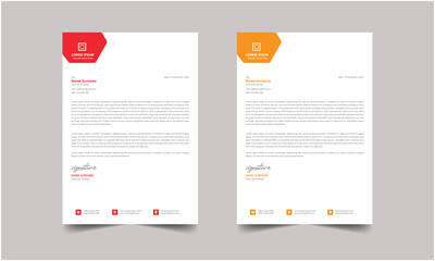 Professional business style letterhead design vector template a4 size
