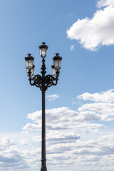 Street lamp on the sky, Madrid, Spain