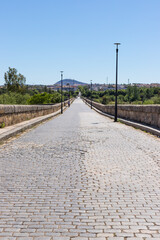 Roman bridge over the Guadiana River at Mérida, Spain